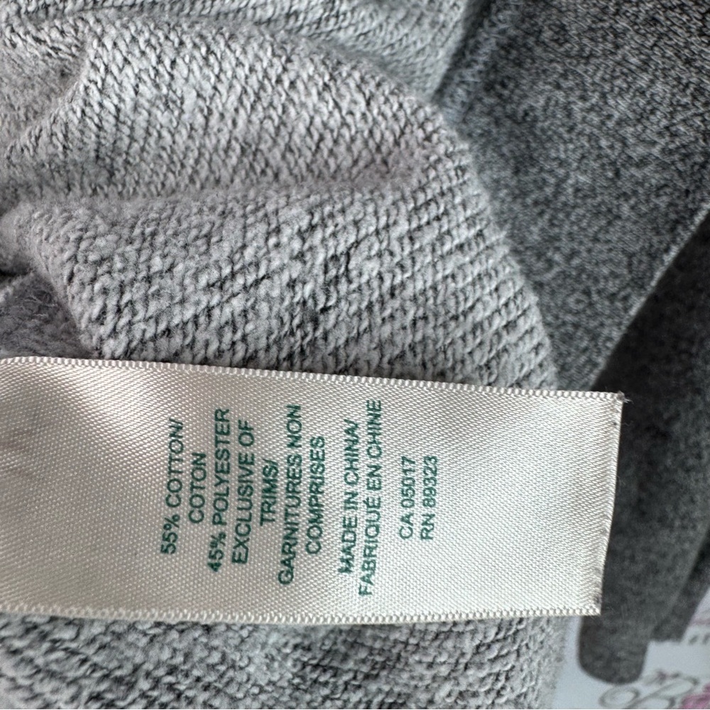 Roots athletics sweater pull over crew neck Charcoal Sweatshirt Cream Logo - Picture 7 of 9